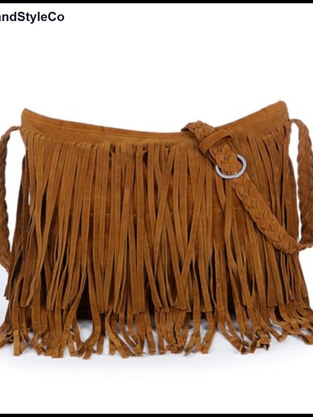 Fringe Crossbody Bag Women Large Hobo Shoulder Purse with Woven Strap
